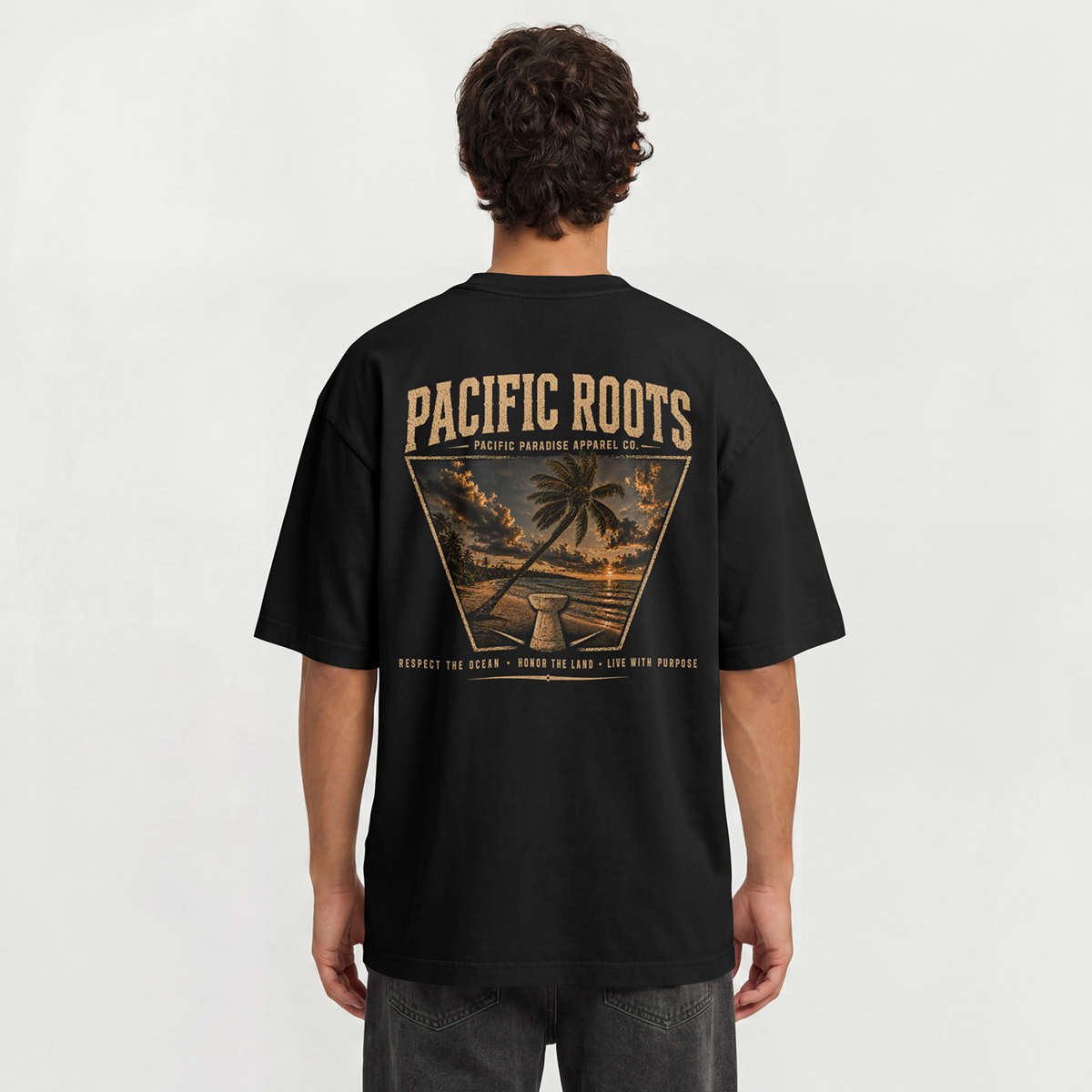 Pacific Roots Heritage Tee – Black